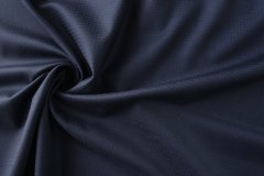 ткань жаккардовая шерсть с шёлком тёмно-синяя Италия