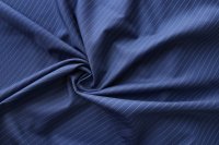 ткань костюмно-плательная синяя в белую полоску